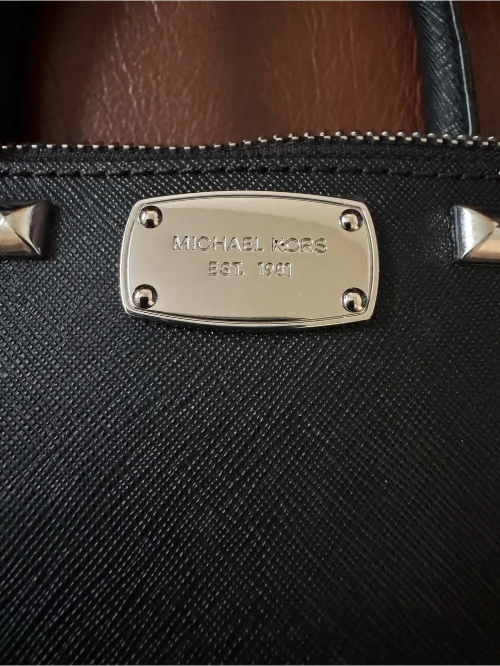 Michael Kors Selma Silver Studded Purse Convertible Crossbody